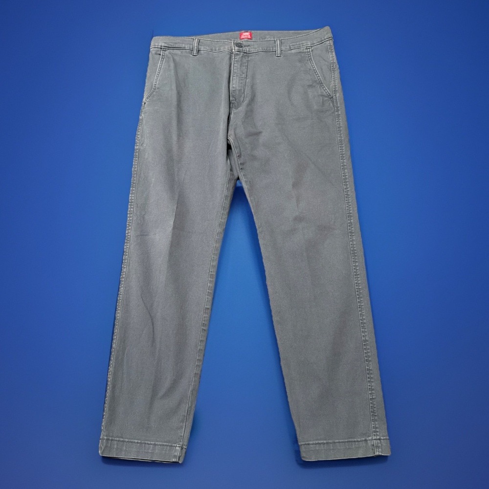 Levis XX Chino‎ Pants Mens 36x32 (Fits 37x29) Gray Tapered Leg Preppy